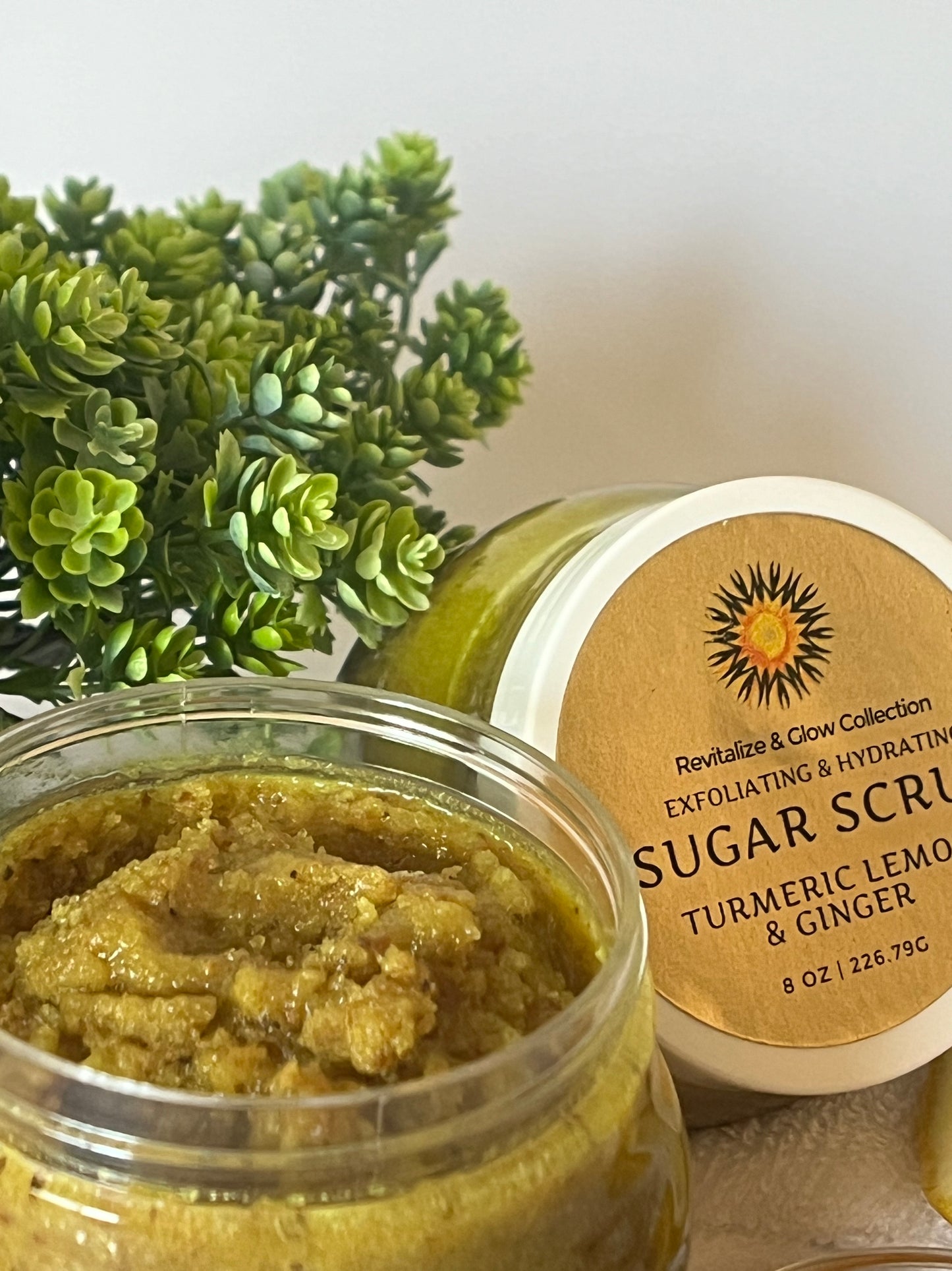 Turmeric Lemon and Ginger Emulsified Sugar Scrub